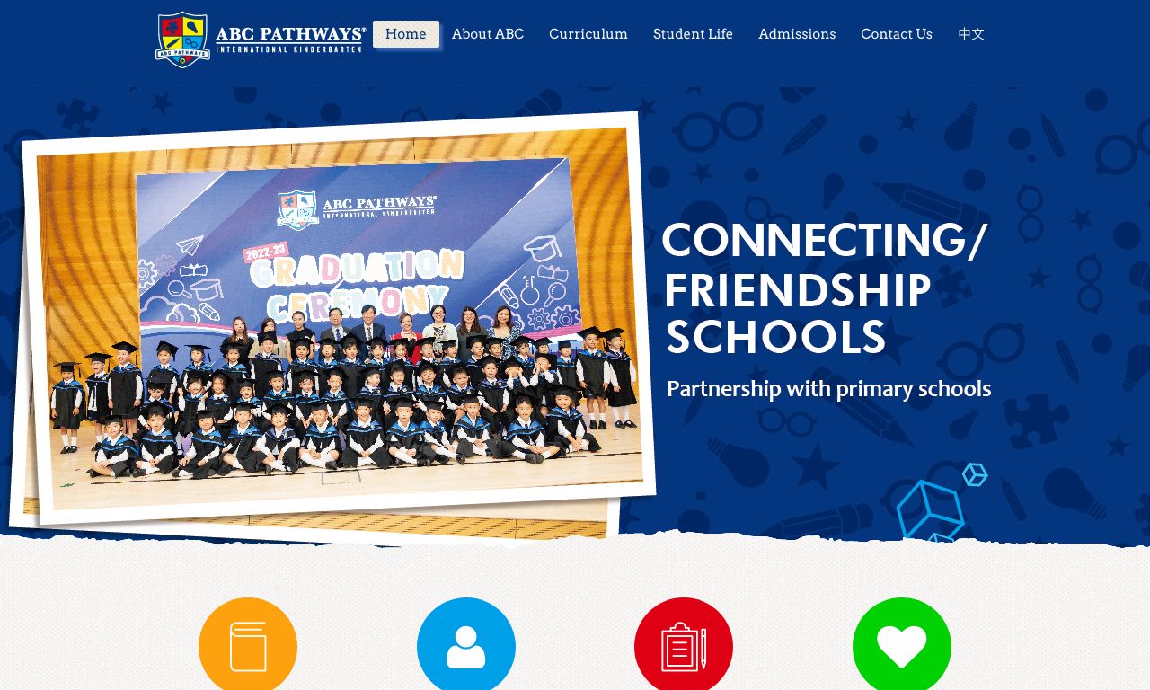 Screenshot of the Home Page of ABC PATHWAYS INTERNATIONAL KINDERGARTEN (WHAMPOA GARDEN)